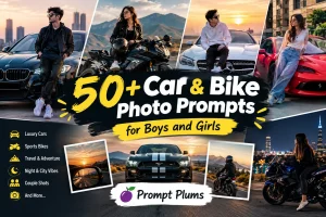 50+ Car & Bike Photo Prompts for Boys and Girls